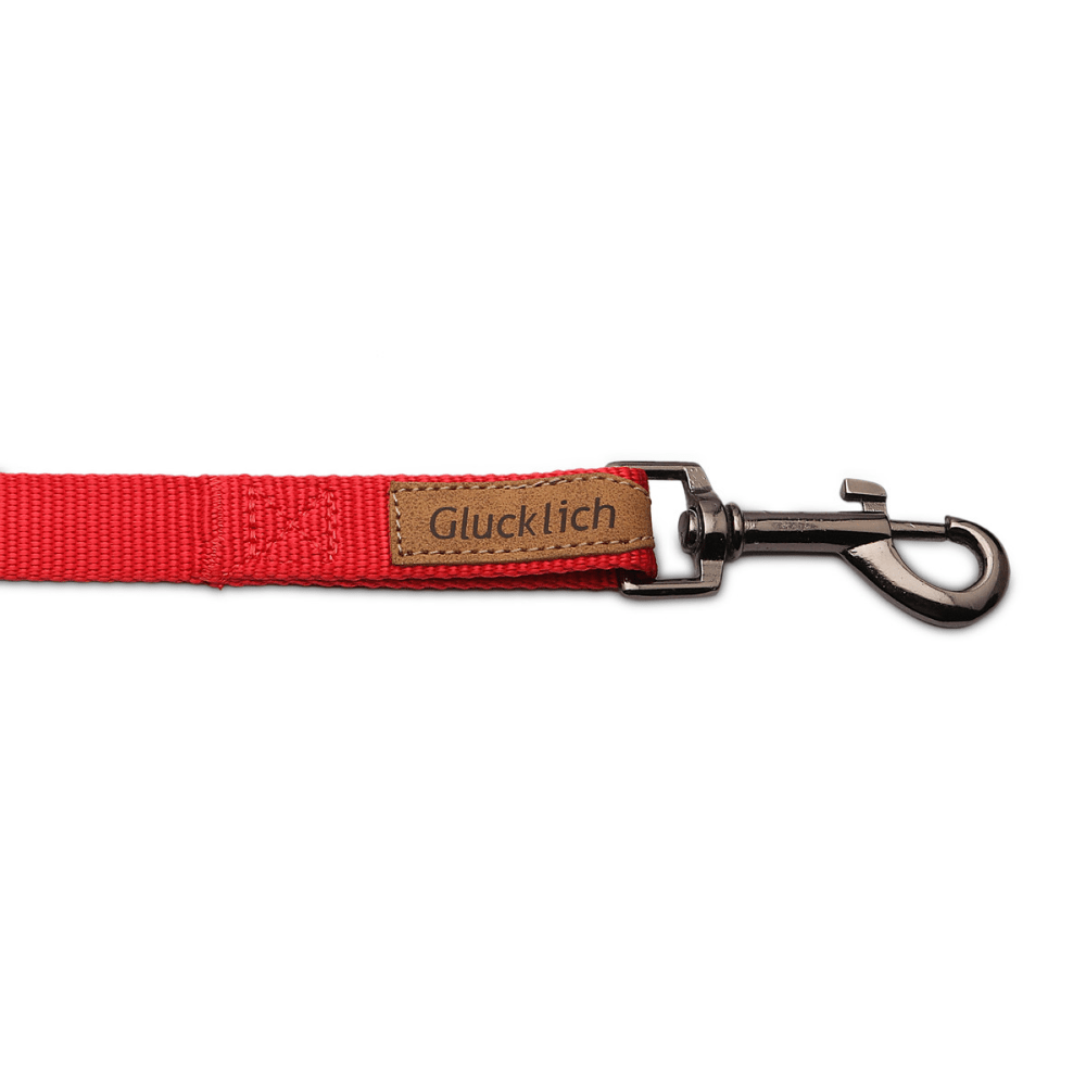 Glucklich Heavy Duty Printed Leash for Dogs (5ft Red)