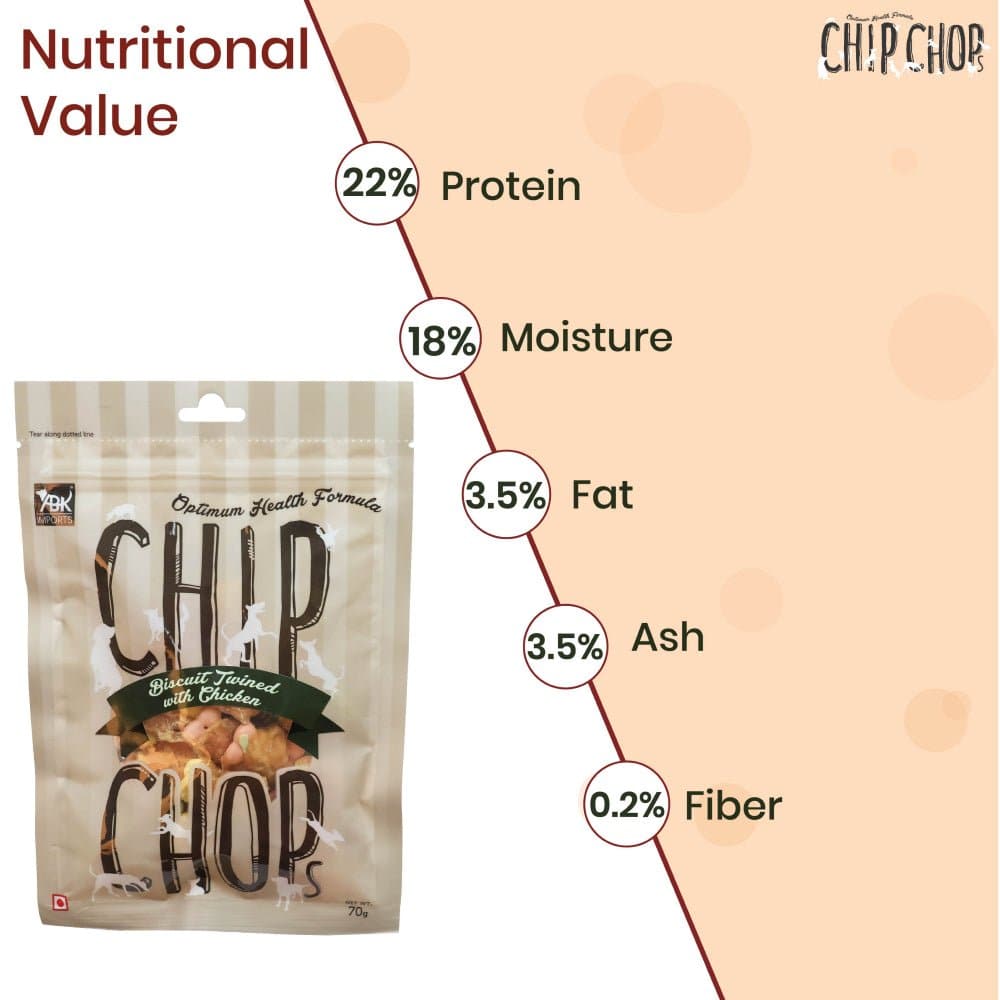 Chip Chops Biscuit Twined with Chicken Dog Treats Dog Treats + Others Chip Chops