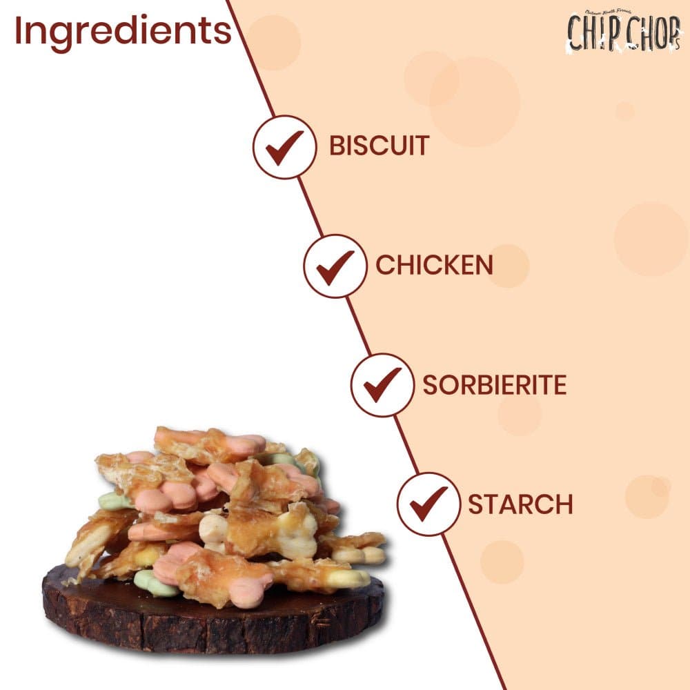 Chip Chops Biscuit Twined with Chicken Dog Treats
