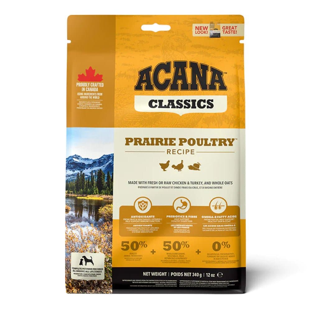 Acana Classic Prairie Poultry Dog Dry Food (All Breeds and Ages) Dogs- Dry Food Acana 340g