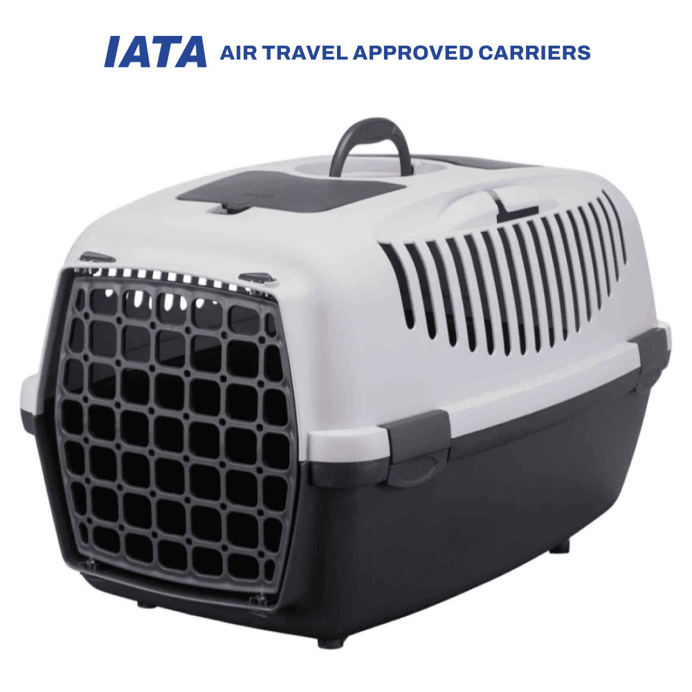 Trixie Capri 3 AKASA Approved Transport Carrier for Dogs and Cats (Dark Grey) Both-Bedding, Mats & Travel Supplies Trixie 24x15x16in