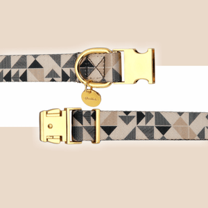 Glucklich Printed Polyester Adjustable Pet Collar for Dogs (Ohio)