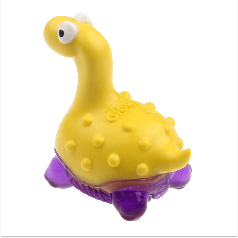 GiGwi Suppa Puppa Dino Toy for Dogs (Yellow & Purple)