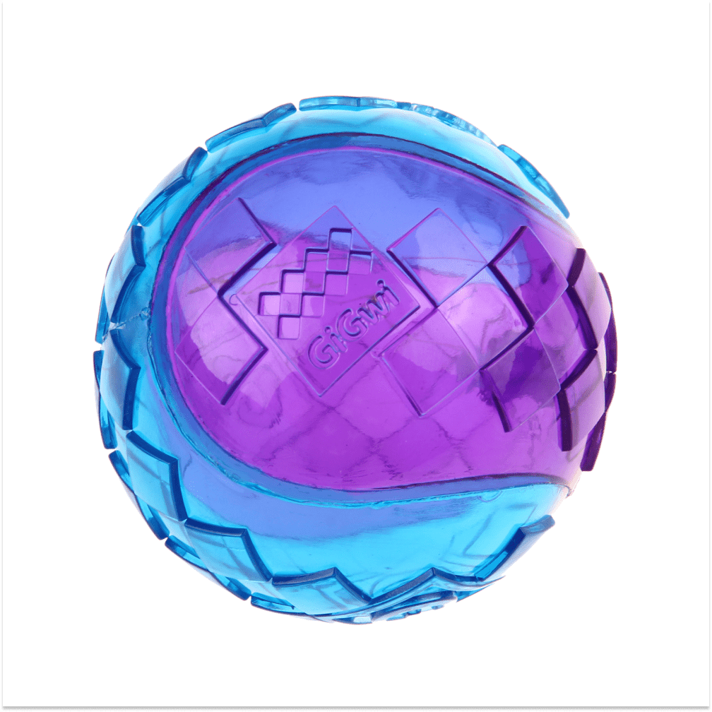 GiGwi Ball Squeaker Toy for Dogs (Blue/Purple) | For Medium Chewers Dogs-Toys GiGwi