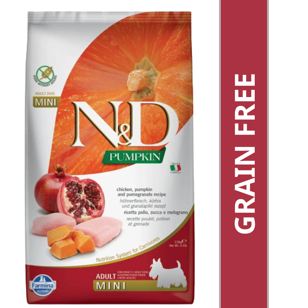 Farmina N&D Pumpkin Chicken & Pomegranate Grain Free Adult Mini Dog Dry Food