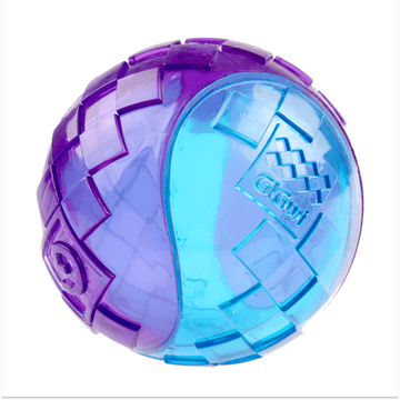 GiGwi Ball Squeaker Toy for Dogs (Blue/Purple) | For Medium Chewers