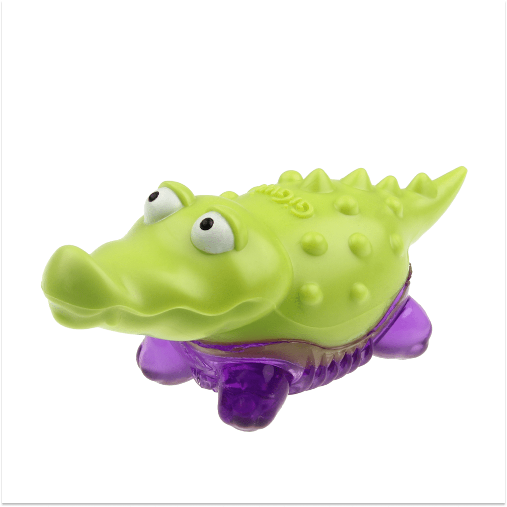 GiGwi Suppa Puppa Alligator Toy for Dogs (Green/Purple)