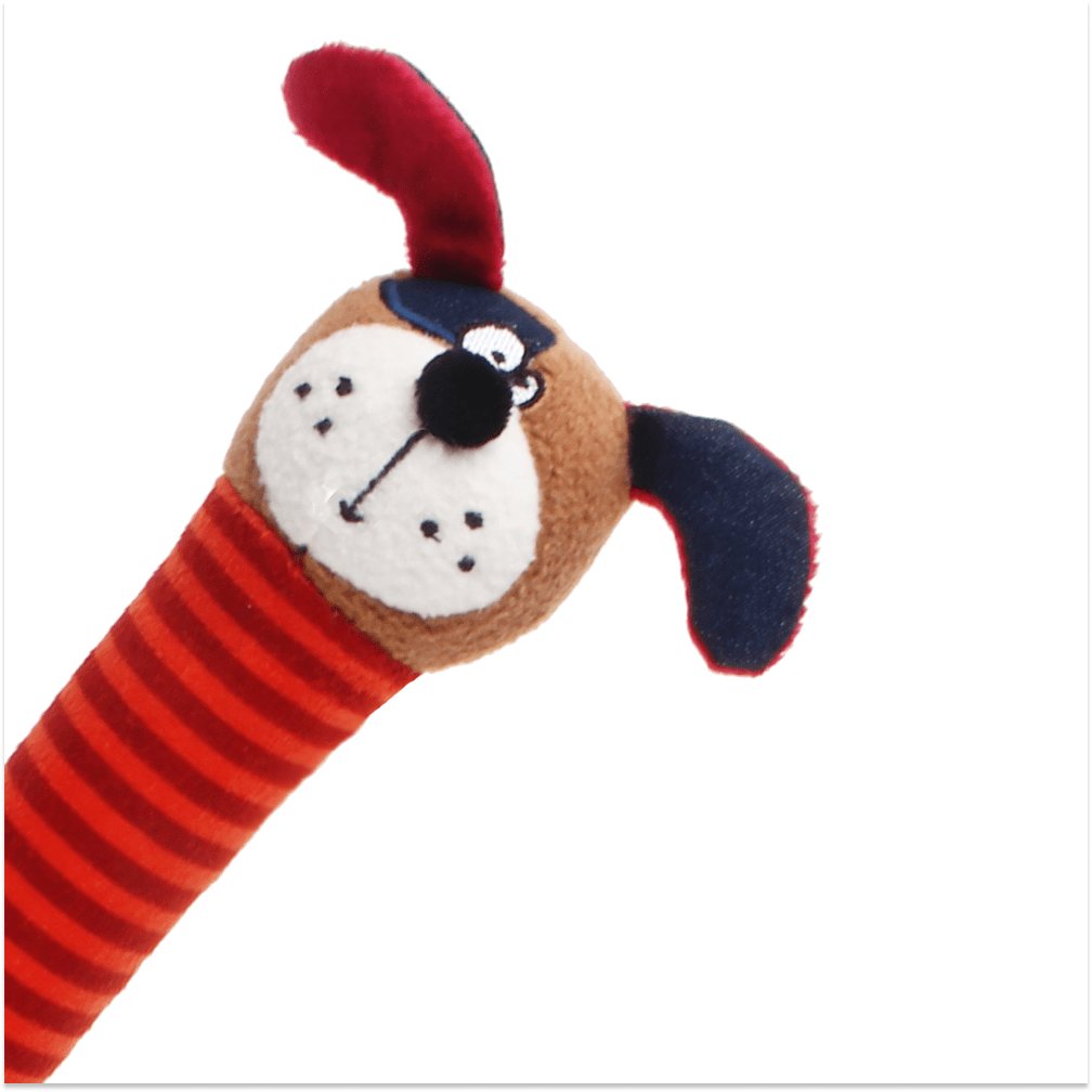 GiGwi Crunchy Neck Dog Plush Friendz with Bone & Squeaker Toy for Dogs
