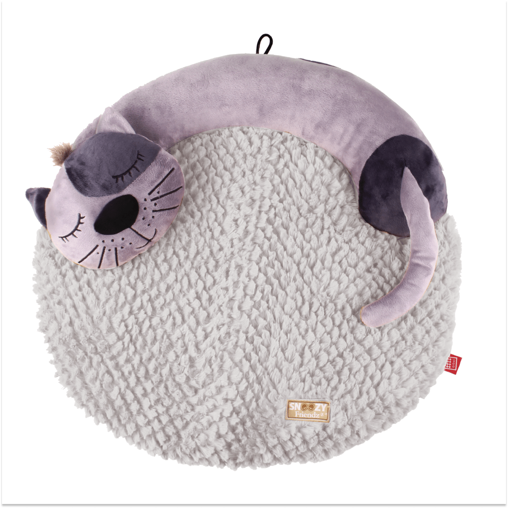 GiGwi Snoozy Friends 3D Shape Sleepy Cushion for Cats (Grey)