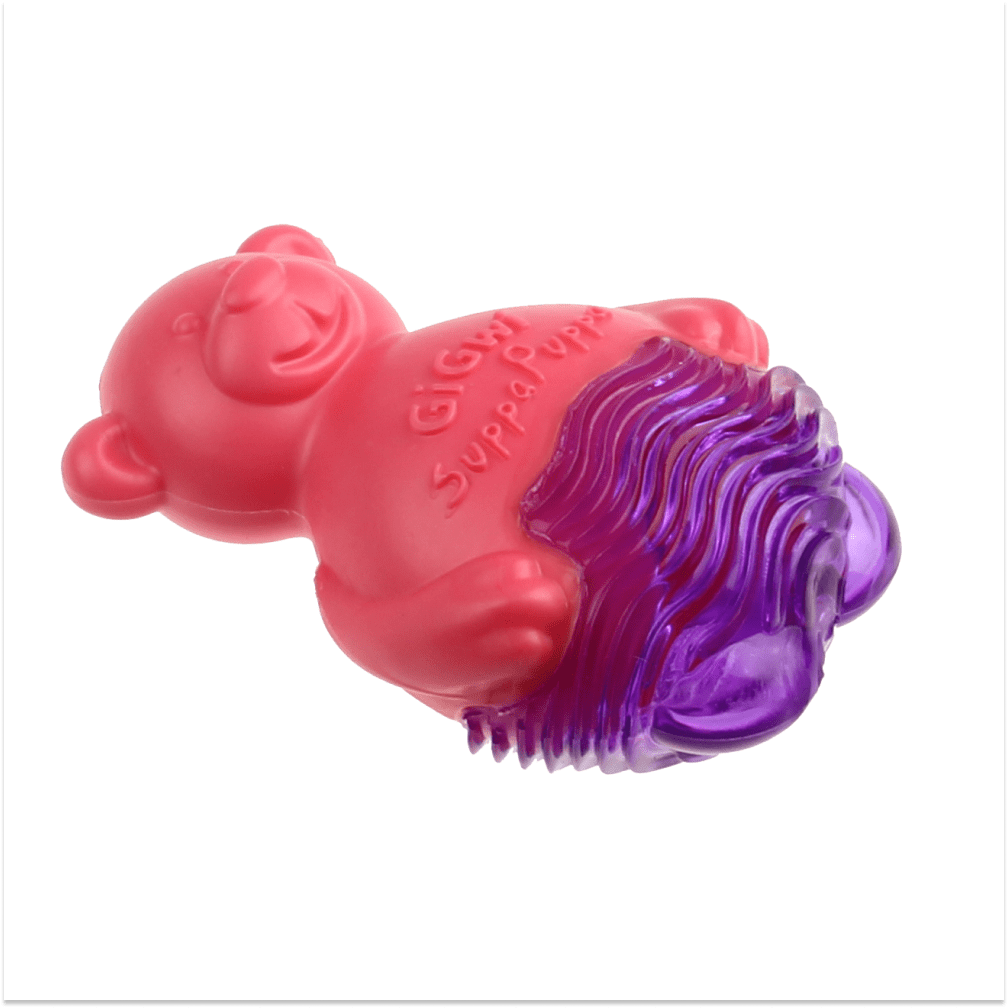 GiGwi Suppa Puppa Bear Toy for Dogs (Pink & Purple)