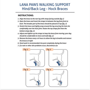 Lana Paws Back Leg Compression Braces for Hock Joint Ankle Support & Mobility for Dogs and Cats (Black)