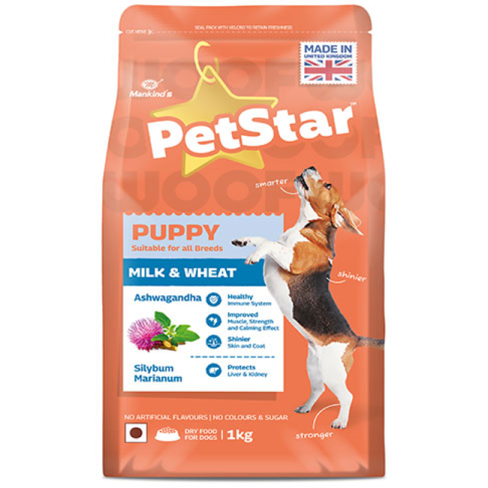 Mankind Petstar Milk and Wheat Puppy Dog Dry Food Buy 1 Get 1 Free
