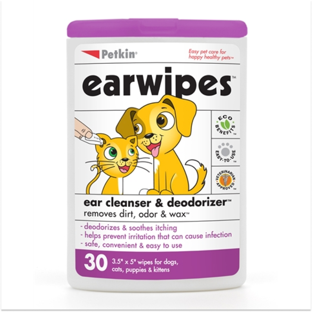 Petkin Ear Wipes for Dogs and Cats Both-Grooming Supplies Petkin 30 Wipes