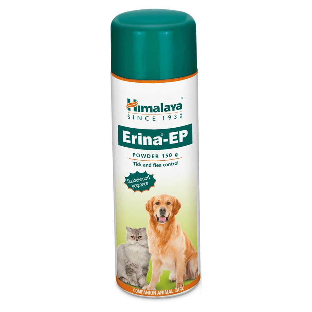 Himalaya Erina EP Tick & Flea Shampoo (Lemon Fragrance) and Tick & Flea Dusting Powder for Dogs and Cats Combo