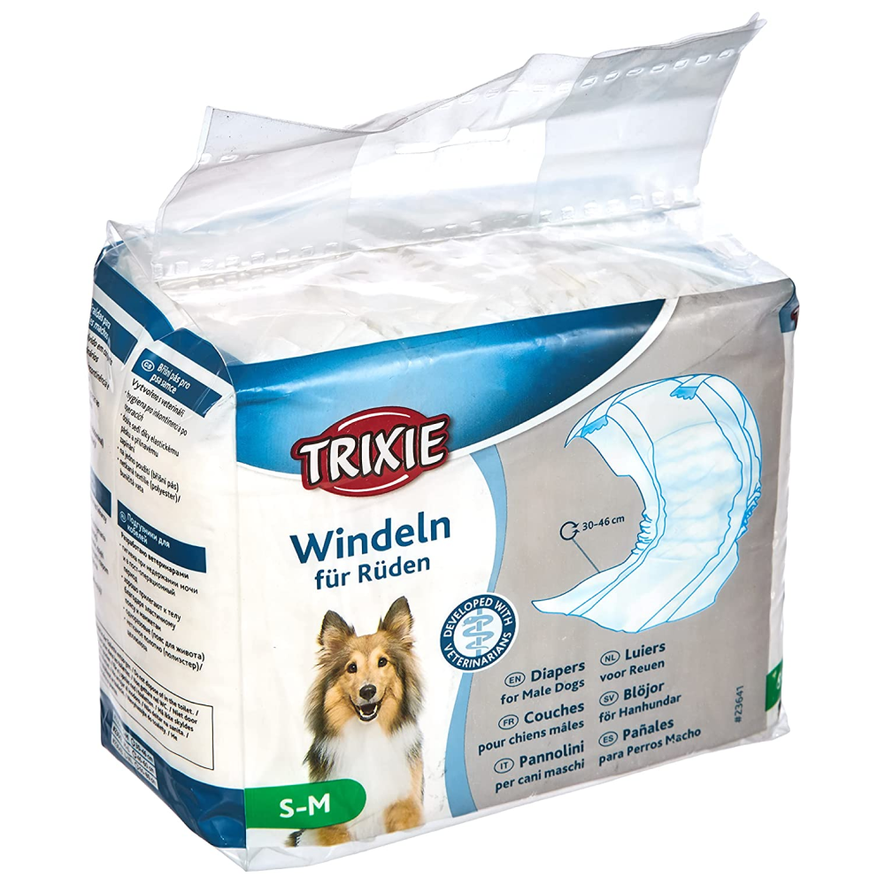 Trixie Diapers for Male Dogs (30x46cm) Dogs-Health & Wellness Trixie S-M:12pcs