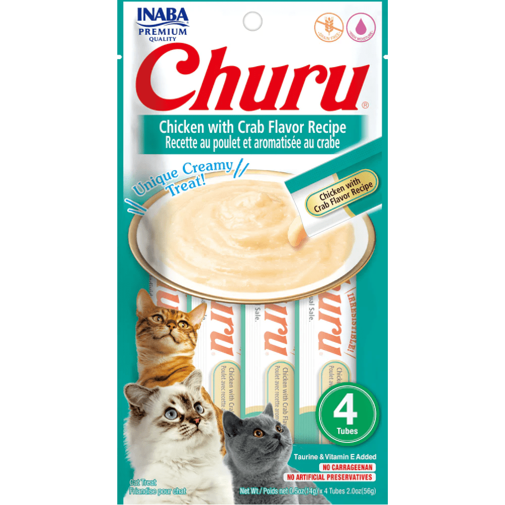 INABA Churu Chicken with Crab Creamy Cat Treats Cats-Treats & Others INABA 56g