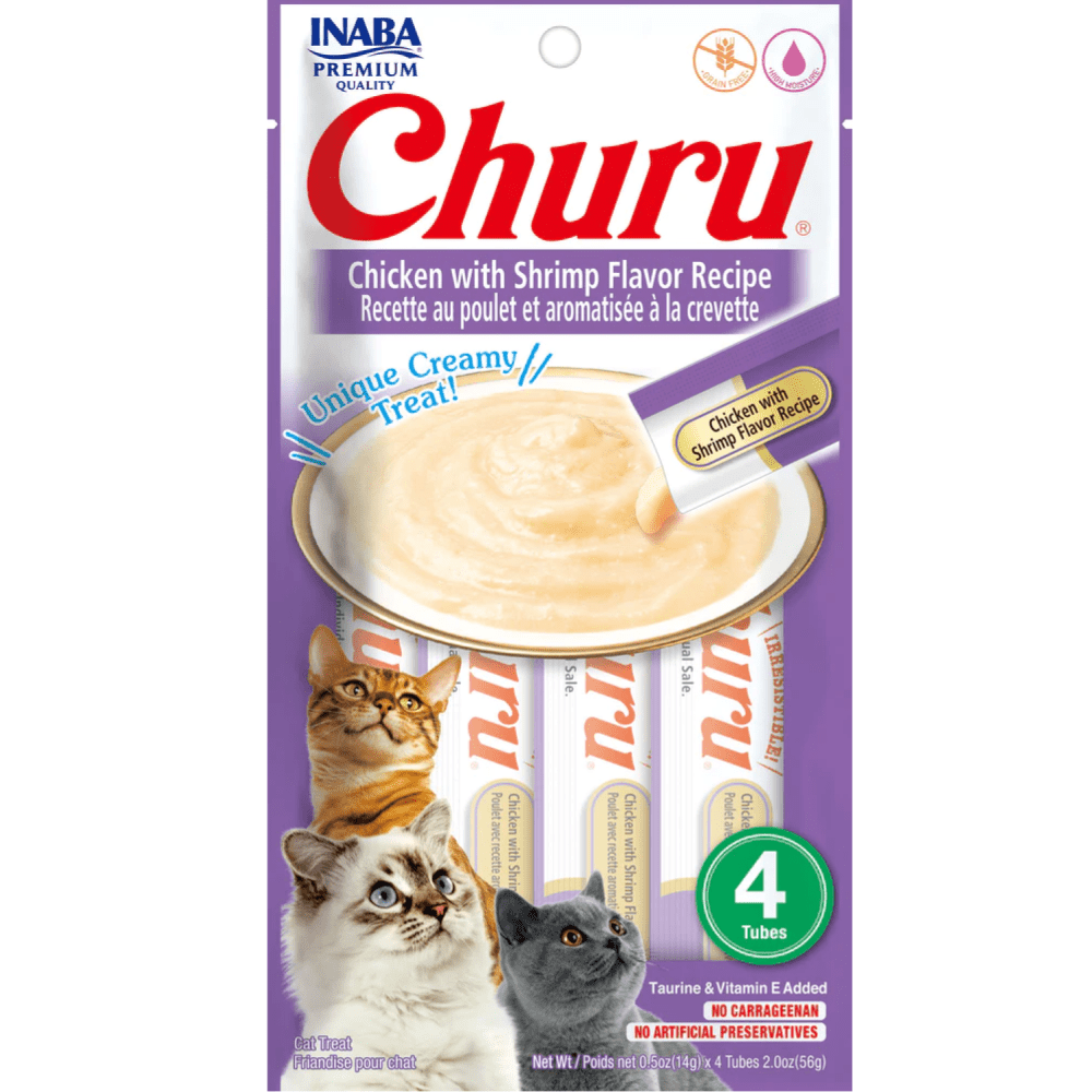 INABA Churu Chicken with Shrimp Creamy Cat Treats (Limited Shelf Life) Cats-Treats & Others INABA 56g