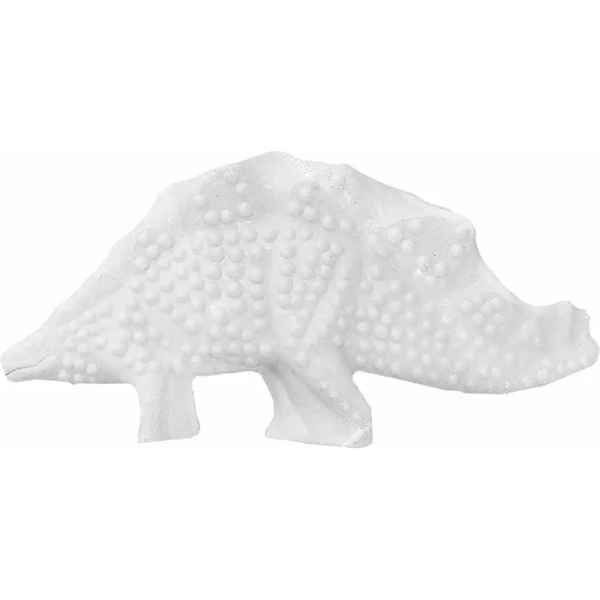 Nylabone Puppy Teething Chicken Flavoured Power Chew Dental Dinosaur Toy for Dogs (White)