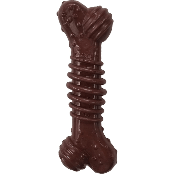 Nylabone Medley Flavoured Textured Power Chew Bone Toy for Dogs (Brown)