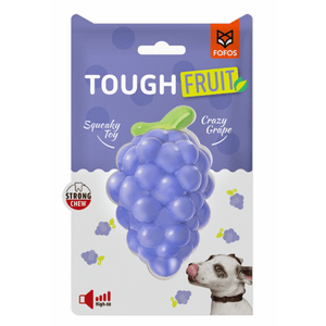 Fofos Crazy Grape Squeaky Chew Toy for Dogs | For Medium Chewers (Blue)