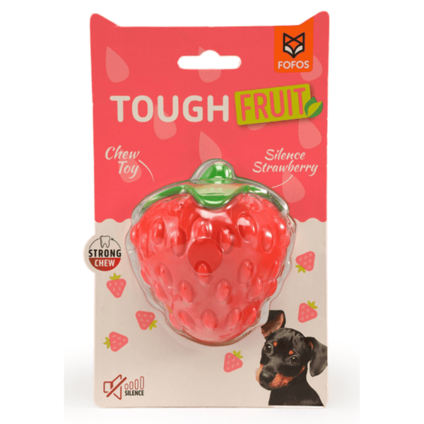 Barkbutler x Fofos Silence Strawberry Squeaky Chew Toy for Dogs