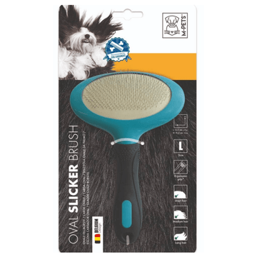 M Pets Oval Slicker Brush for Dogs and Cats