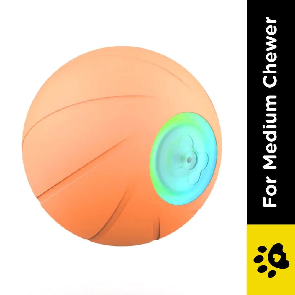 Cheerble Wicked SE Ball Toy for Dogs (Orange) | For Medium Chewers