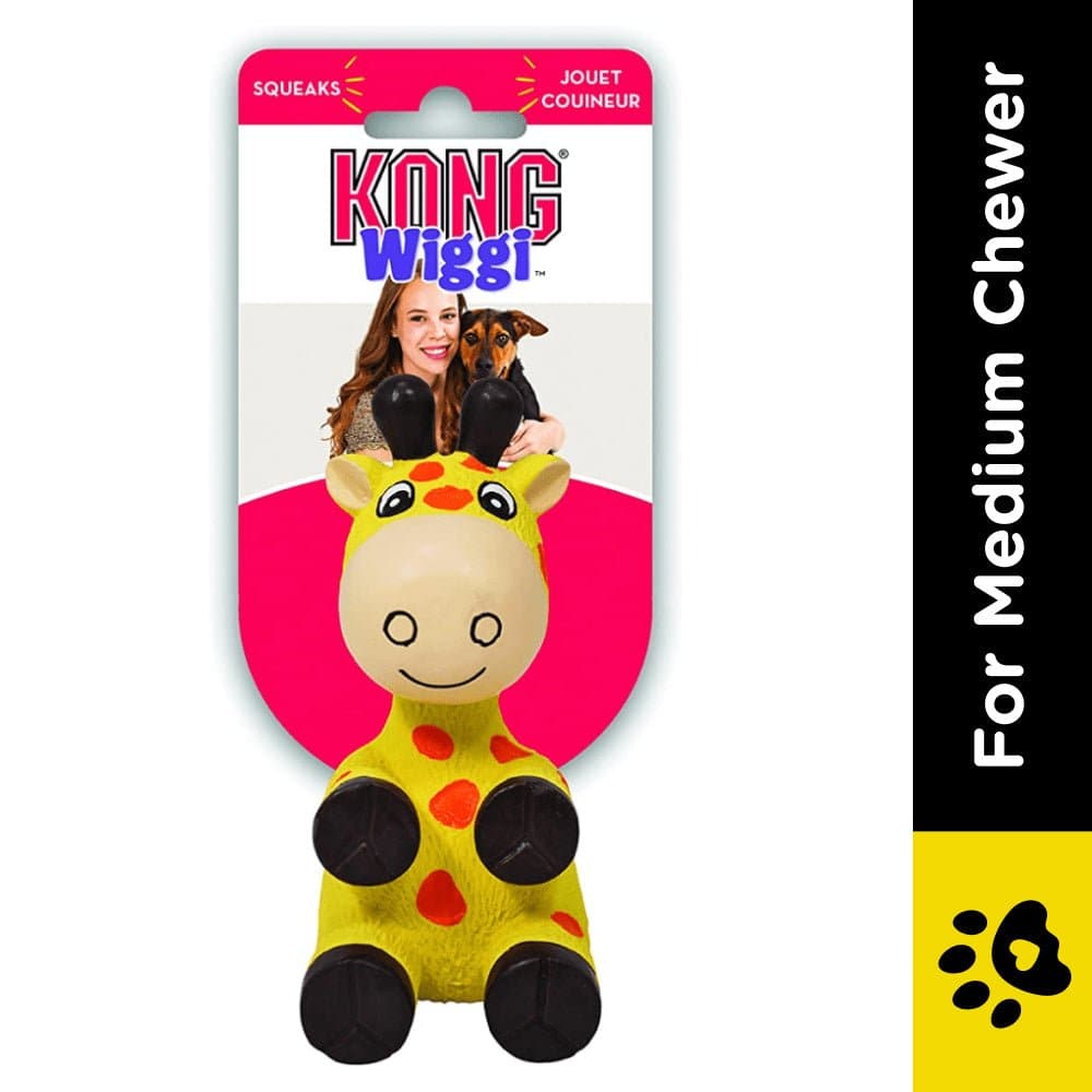 Kong Wiggi Giraffe Chew Toy for Dogs