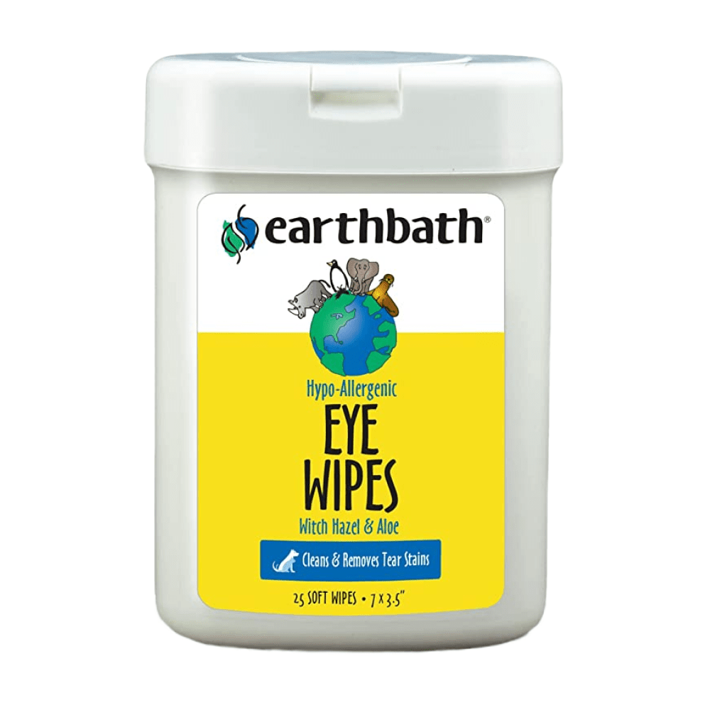 EarthBath Hypoallergenic Fragrance Free Eye Wipes for Dogs and Cats