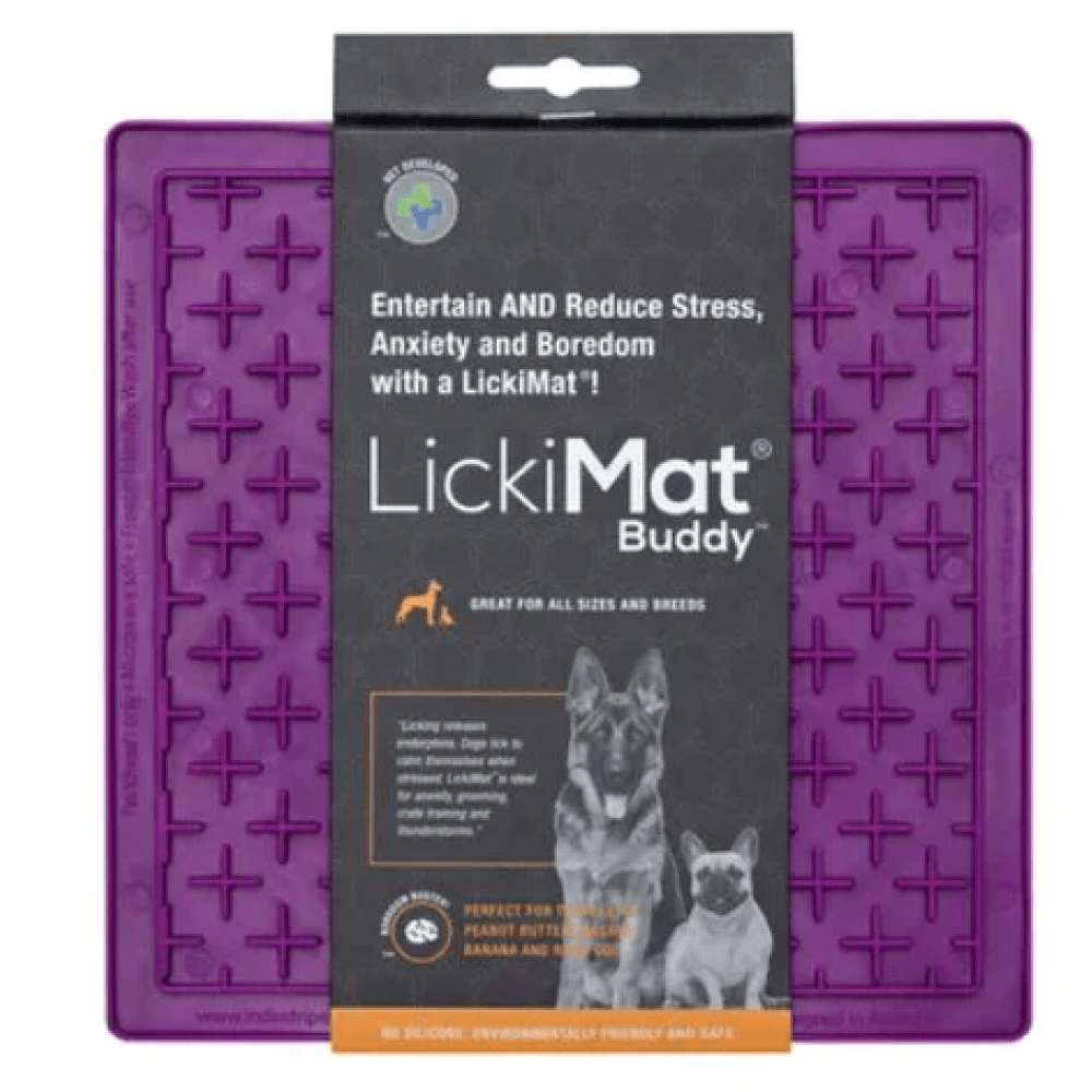 LickiMats Classic Buddy Slow Feeder for Dogs and Cats (Purple)