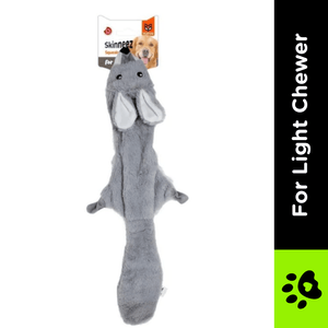 Fofos Skinneez Rabbit Toy for Dogs (Grey)