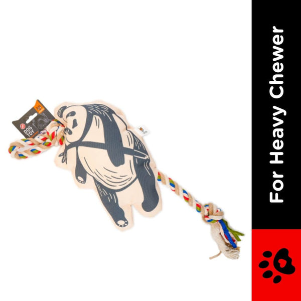 Barkbutler x Fofos Flossy Rope Toy With Panda for Dogs