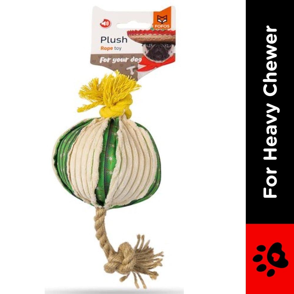 FoFos Cactus Ball With Hemp Rope Toy for Dogs