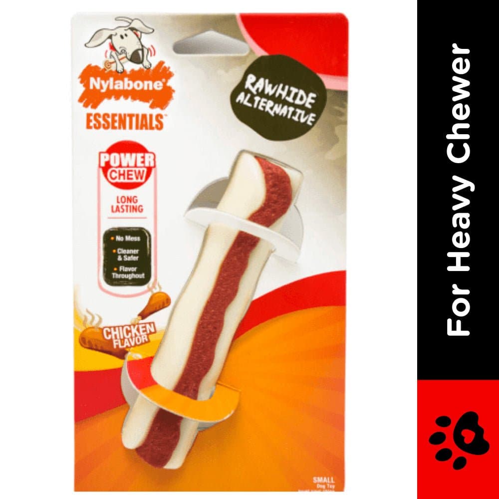 Nylabone Chicken Flavor Nature Inspired Rawhide Roll Power Chew Toy for Dogs