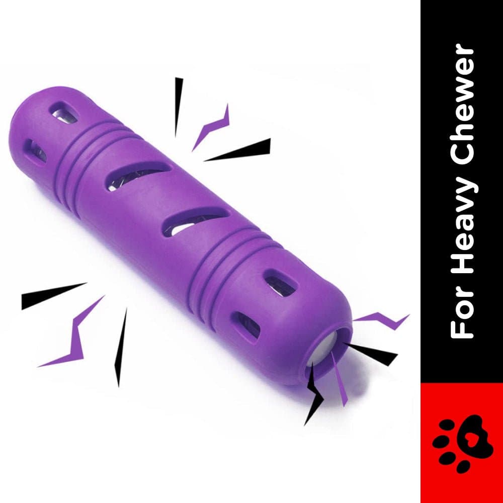 Pawsindia Rubber Bottle Chew Toy for Dogs (Purple)