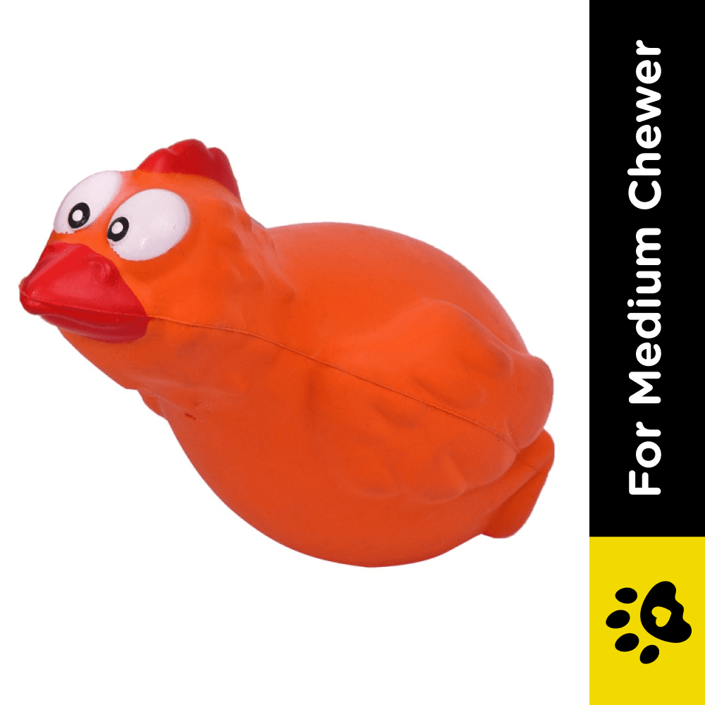 Glenand Active Rubber Squeaky Chicken Toy for Dogs
