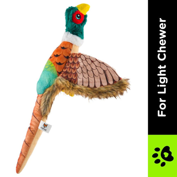 Barkbutler x Fofos Plush Pheasant Toy for Dogs | For Soft Chewers