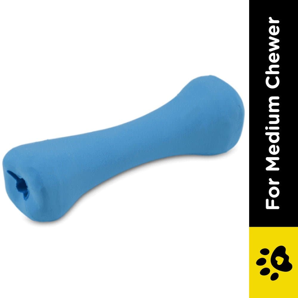 Beco Natural Rubber Bone Toy for Dogs (Blue)