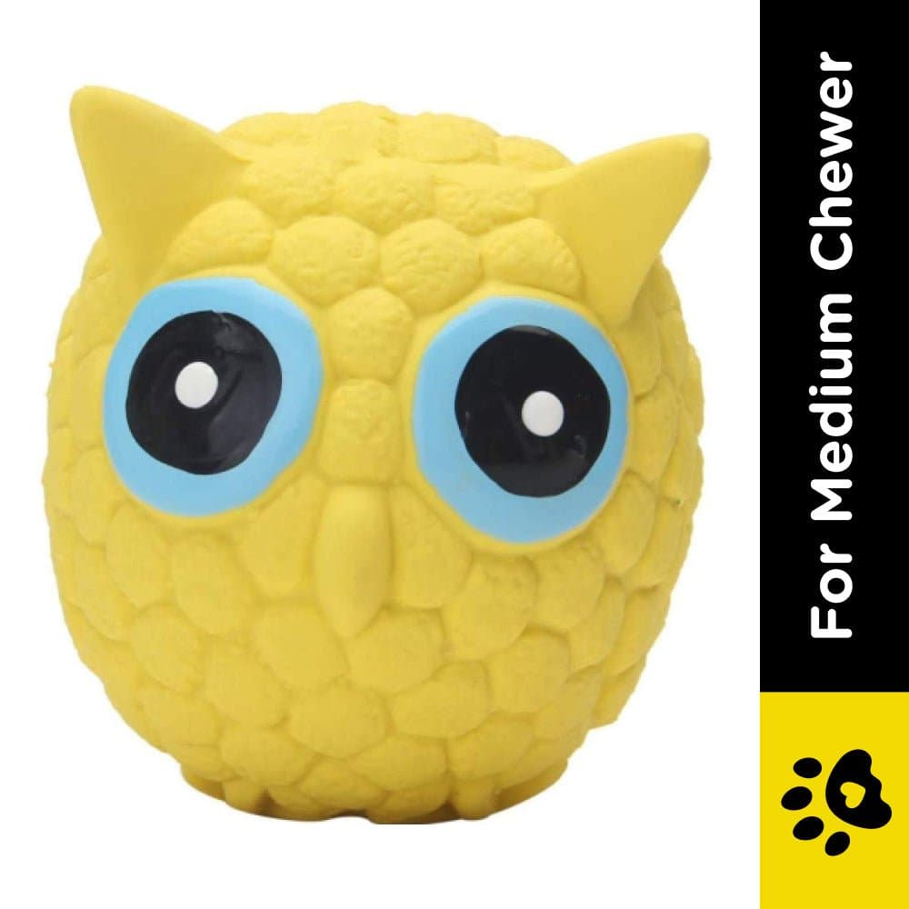 Kiki N Pooch Latex Owl Toy for Dogs (L)