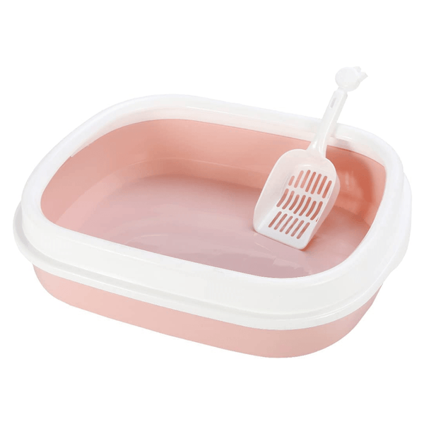 Emily Pets Litter Box With Scooper for Cats (Pink)