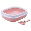 Emily Pets Litter Box With Scooper for Cats (Pink)