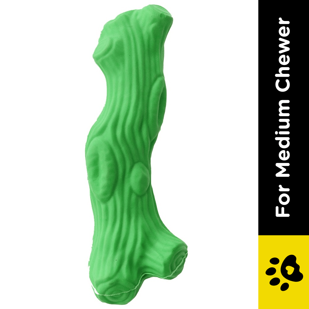 Goofy Tails Tree Trunk Chew Toys for Dogs (Green)