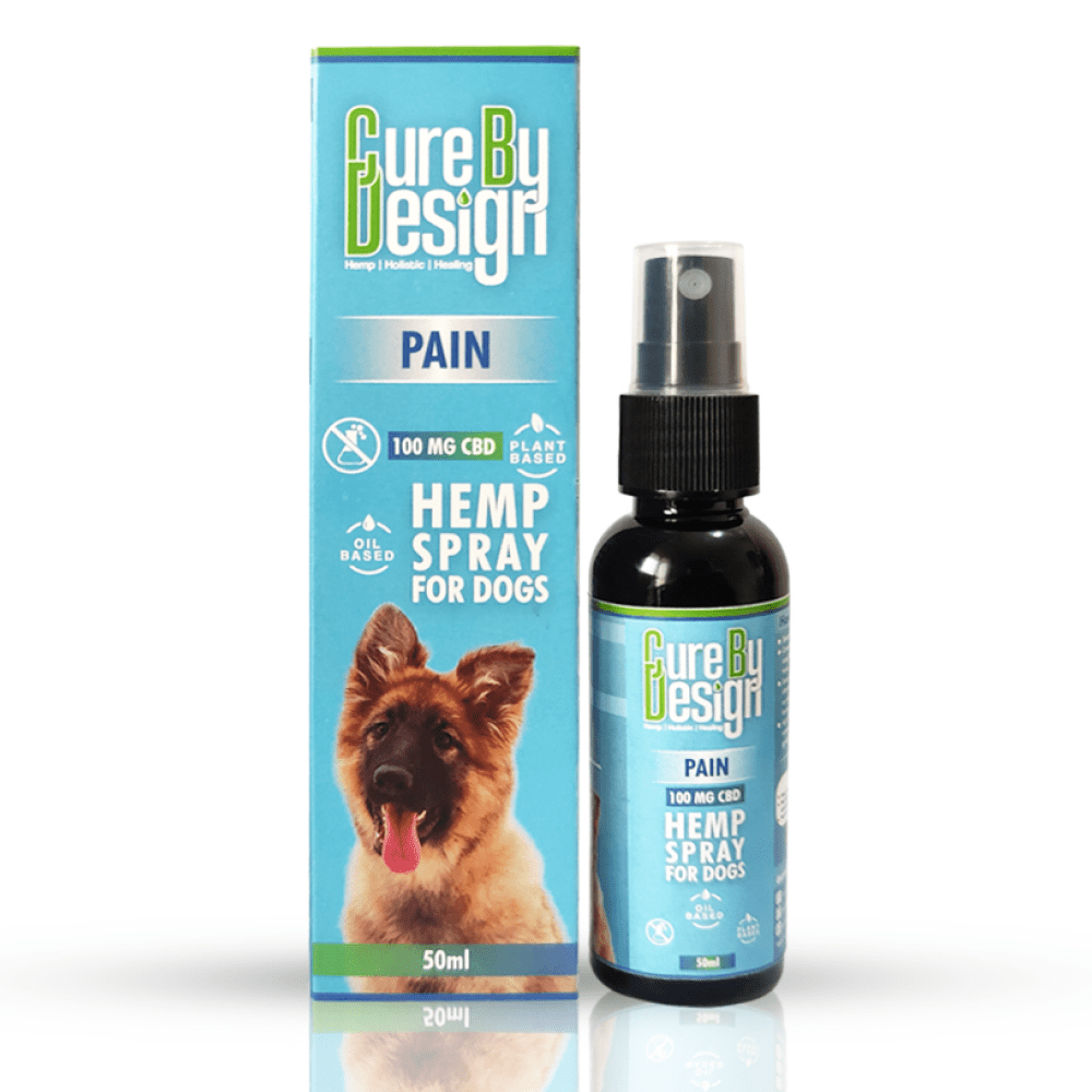 Cure By Design 100mg CBD Pain Hemp Spray for Dogs