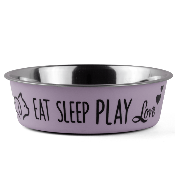 Captain Zack Bol Baby Bowl Eat Sleep Play for Dogs (Pink)