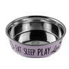 Captain Zack Bol Baby Bowl Eat Sleep Play for Dogs (Pink) Dogs-Bowls & Feeders Captain Zack