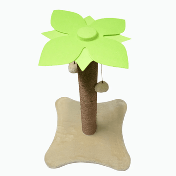 Basil Coconut Tree Toy for Kittens & Cats (Green/Brown)