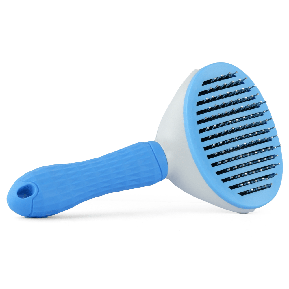 Kiki N Pooch Thick Bristle Slicker Brush for Dogs and Cats 3 Style (Blue)