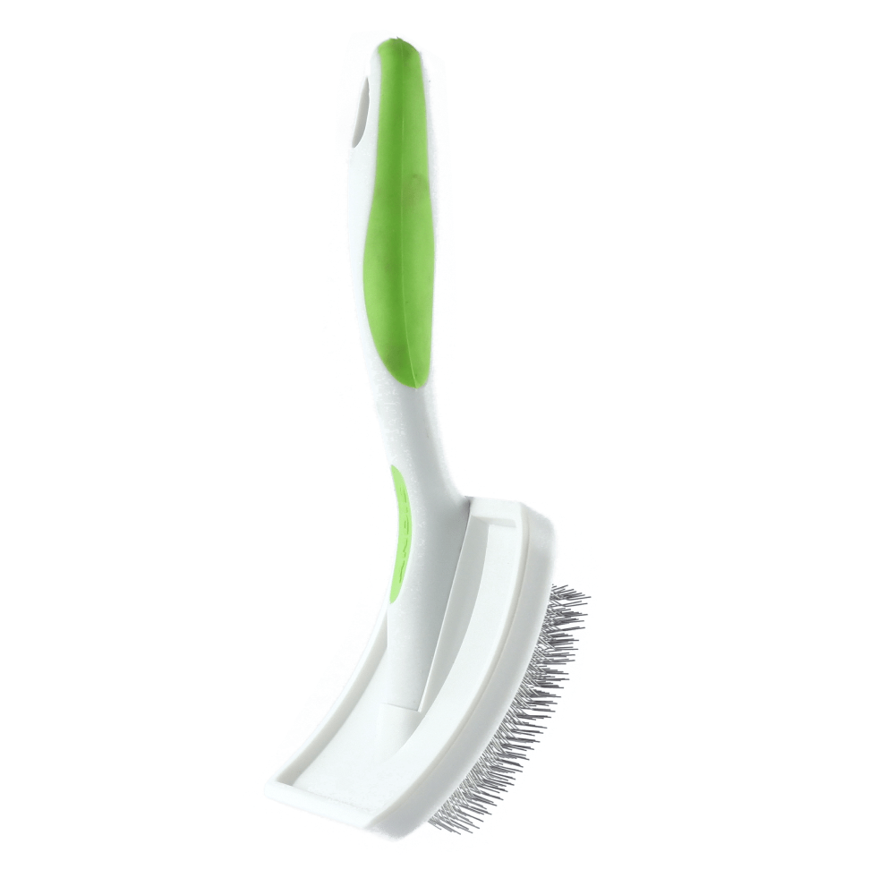Andis Firm Slicker Brush Grooming Tool for Dogs (White/Green) Dogs-Grooming Supplies Andis
