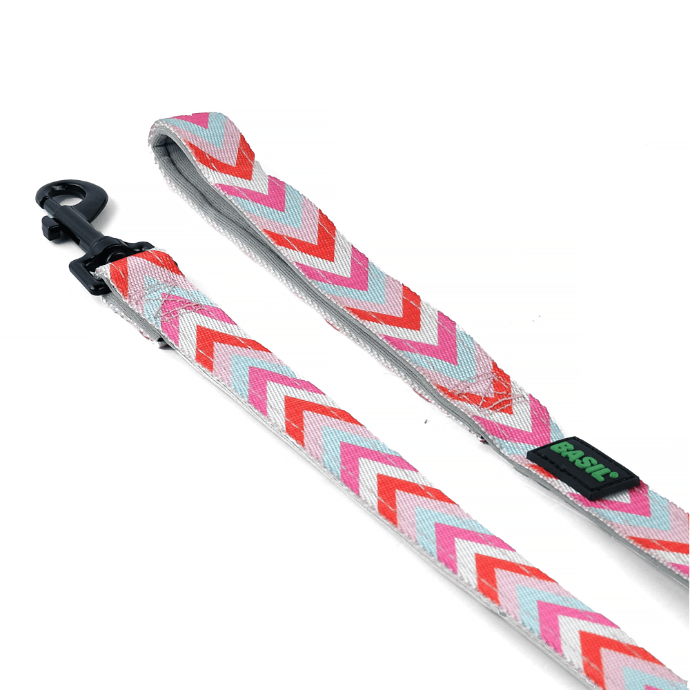 Basil Printed Leash for Dogs and Cats (Pink)