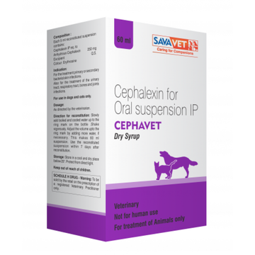 Savavet Cephavet (Cephalexin) Dry Syrup for Dogs and Cats (60ml)